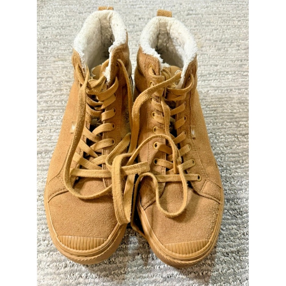 Cariuma OCA High Therma Camel Suede Boots Men 11 Women 12.5 Sherpa Lined